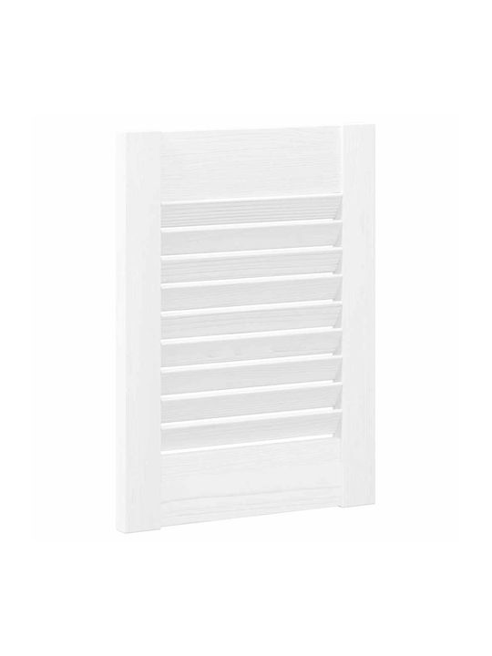 Vidaxl Cabinet Doors Louvred Design 2 Pieces White 39.5x29.5 Cm White
