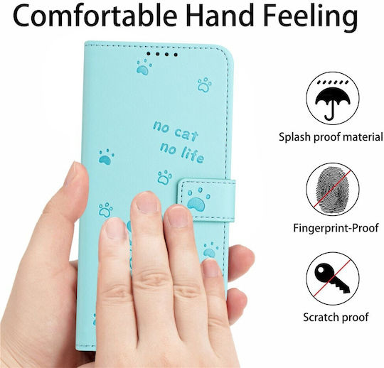 No Cat No Life Wallet Green (Oppo A80 5G)