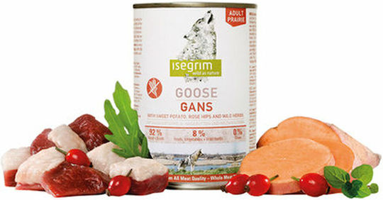 Isegrim Wet Food Dogs in Cans with Meat, Chicken, Salmon and Vegetables 400gr