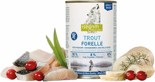 Isegrim Wet Food Dogs in Cans with Fish 400gr