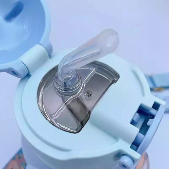 Παιδικό Παγούρι Ανοξείδωτο με Καλαμάκι 500ml (Διάφορα Σχέδια/Χρώματα)
