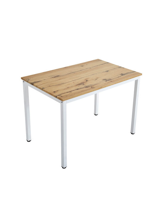 Witte Tisch Speisesaal Holz mit Metallgestell Sonoma - Black Leg 110x70x76cm