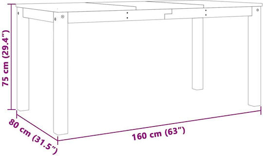 Τραπεζαρία 3τμχ 160x80εκ.