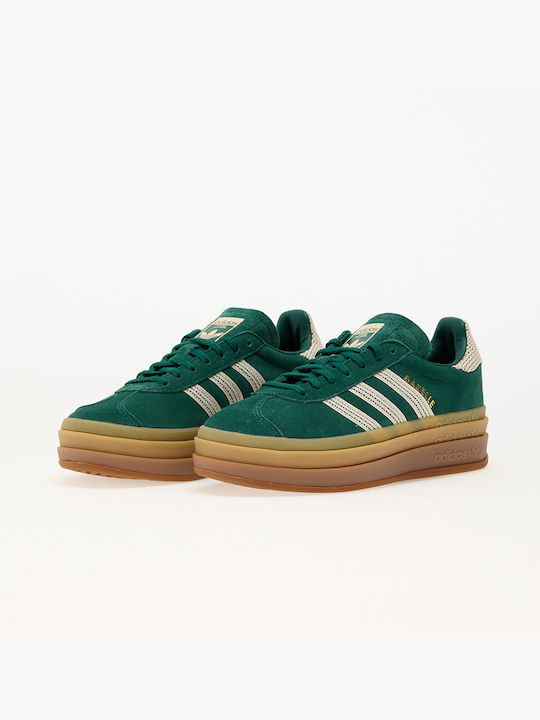 Bold Flatforms Sneakers Collegiate Green / Wonder White / Gold Metallic