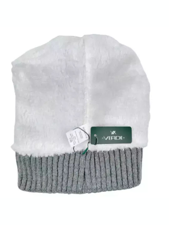 Set with Beanie Knitted in Gray color