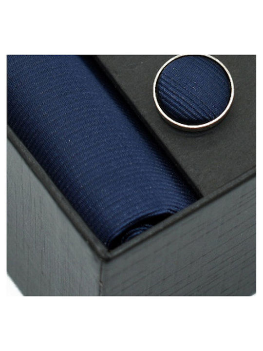 Martin & Co Men's Tie Synthetic in Navy Blue Color