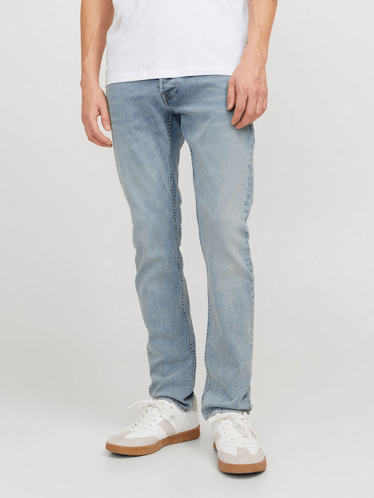 Glenn Men's Jeans Pants Elastic with Slim Fit Blue