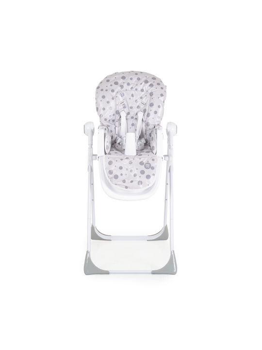 Moni Cocomero Scaun Înalt De Masă Bebe Pliabil Cu Înălțime Reglabilă Alb