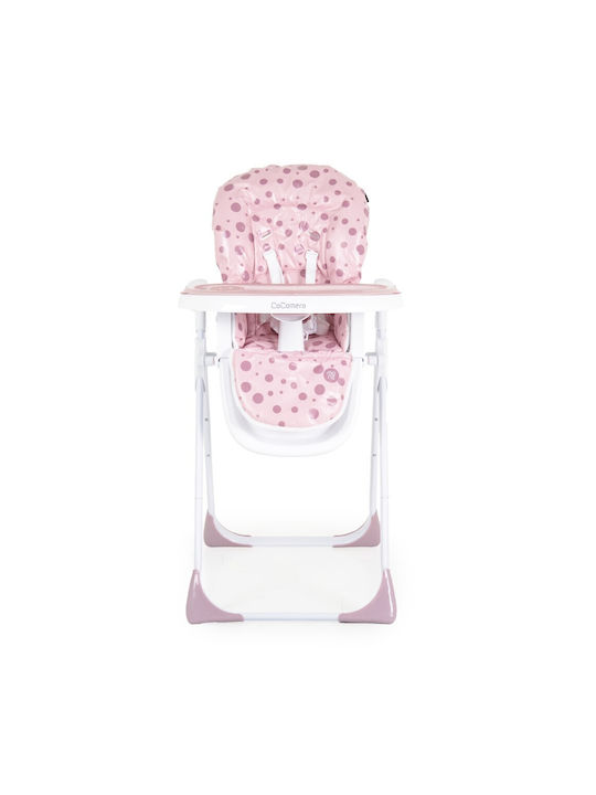 Moni Cocomero Foldable Baby Highchair with Adjustable Height Pink