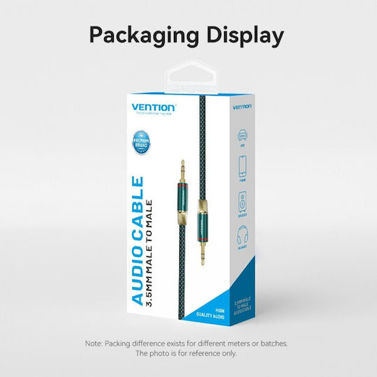 Vention 3.5mm Male To 3.5mm Male Audio Cable Green 2m BAYGH