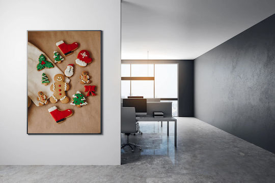 Πίνακας Festive Christmas Cookies Γιορτινά Χριστουγεννιάτικα Μπισκότα 20x30