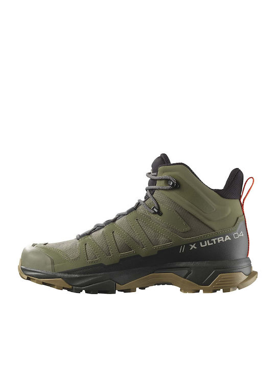 Salomon X Ultra 4 Men's Hiking Boots Waterproof with Gore-Tex Membrane Deep Lichen Green / Peat / Kelp