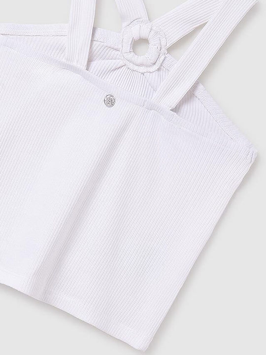 Kids Sleeveless White Blouse