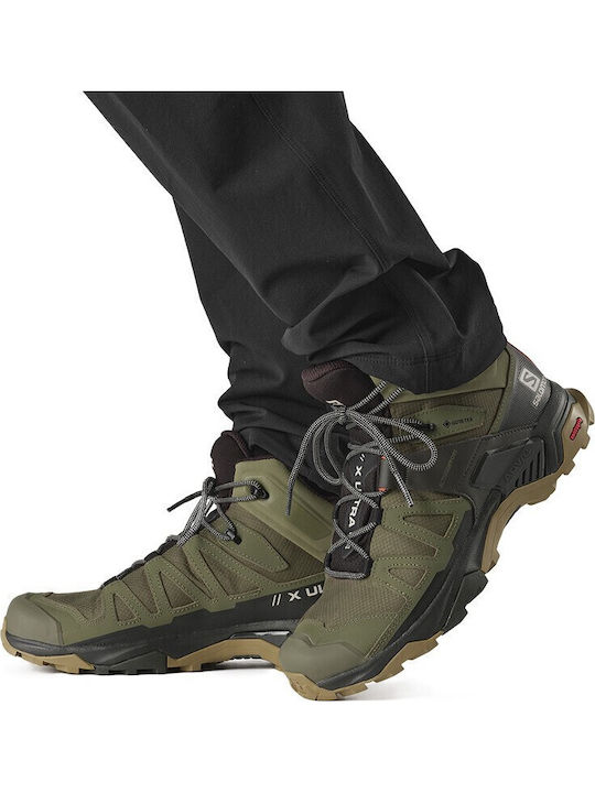 Salomon X Ultra 4 Men's Hiking Boots Waterproof with Gore-Tex Membrane Deep Lichen Green / Peat / Kelp