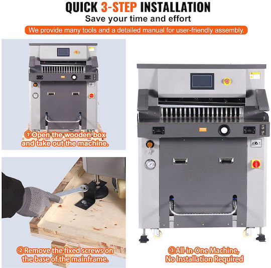 Vevor Electric Hydraulic Paper Cutter 26" Πλάτος Κοπής 3 14" Πάχος 7" Οθόνη
