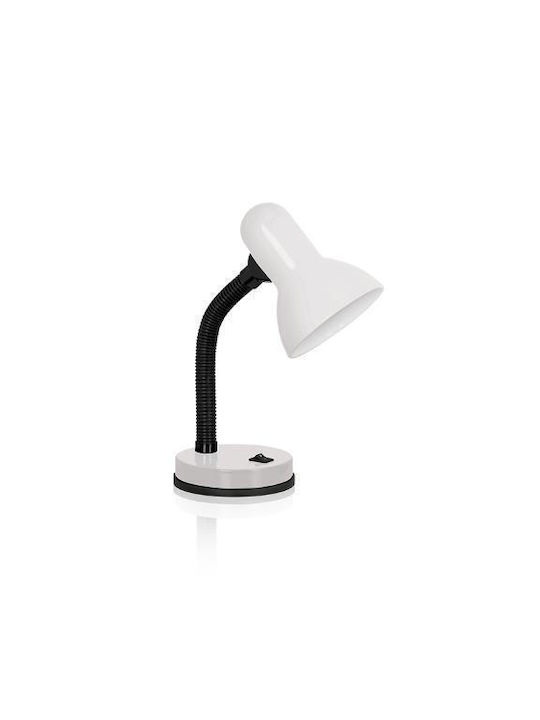 Fos me Office Lamp with Flexible Arm for Socket E27 in White Color