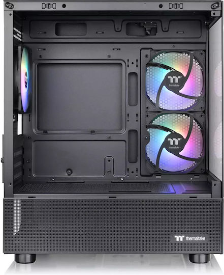 Thermaltake View 170 TG Геймърско Micro Tower Компютърна Кутия с Страничен Прозорец и ARGB Осветление Черен