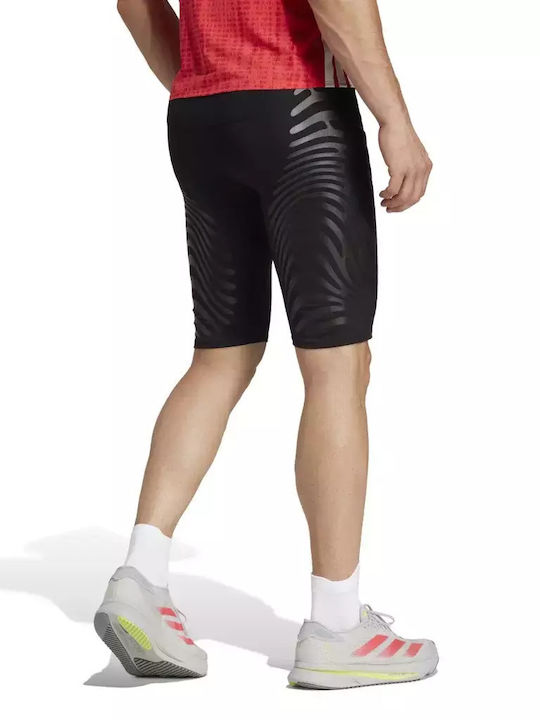 adidas Adizero Ανδρικό Αθλητικό Κολάν Κοντό Μαύρο