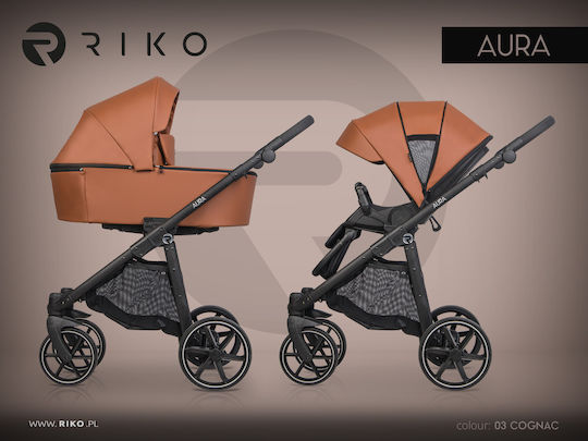 Riko Aura Бебешка количка 2 в 1 Congac 03 9.2кг