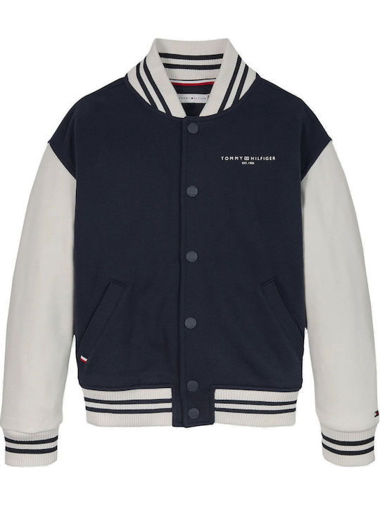 Kids Cardigan Cotton Blue