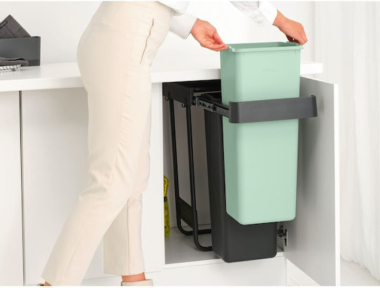 Brabantia Πλαστικός Κάδος Απορριμμάτων 2x30lt Γκρι