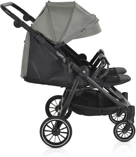 Moni TwinGo Double Stroller Suitable for Newborn Mineral Green 15.2kg