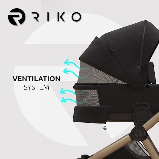 Riko Cava Регулируемо Бебешка количка 3 в 1 Sage 12 9.2кг