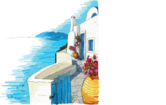 Μαξιλάρι Art Greek Island-μαξιλαροθήκη Λινή-40x40cm Μαξιλάρι Art Greek Island-μαξιλαροθήκη Λινή-40x40cm