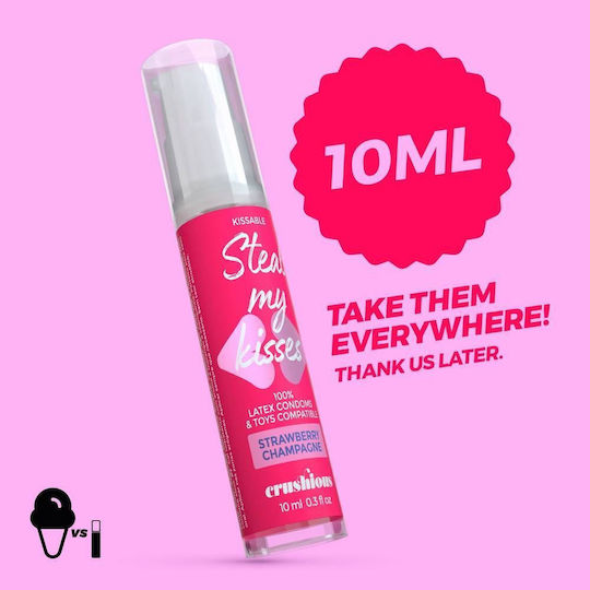 Λιπαντικό Νερού Γεύση Φράουλα Crushious Steal My Kisses Kissable Lubricant Strawberry 10ml