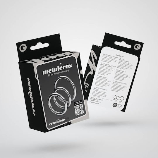 Crushious Set Ringe Schwanz Metall Silber 3Stück