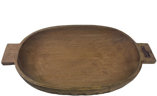 Nakaro Wood Serving Platter Oval Brown 45x25cm Nakaro Wood Serving Platter Oval Brown 45x25cm
