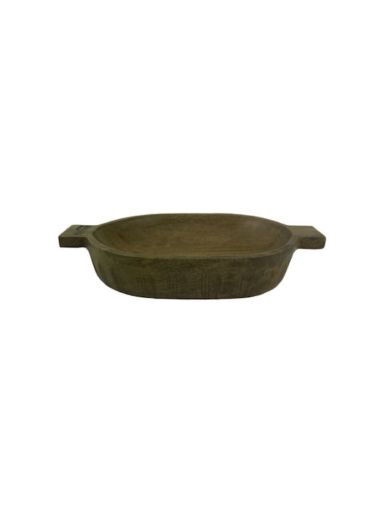 Nakaro Wood Πιατέλα Σερβιρίσματος Οβάλ Ξύλινη Καφέ 35x21εκ.