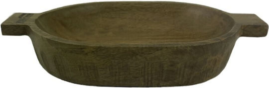 Nakaro Wood Πιατέλα Σερβιρίσματος Οβάλ Ξύλινη Καφέ 35x21εκ.