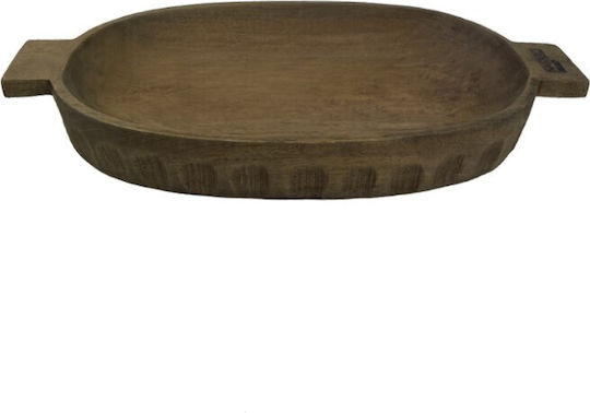 Nakaro Wood Serving Platter Oval Brown 35x21cm