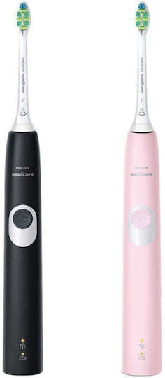 Philips Sonicare ProtectiveClean 4300 Elektrische Zahnbürste mit Drucksensor und Reisetasche Schwarz