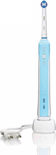 Oral-B Pro Ηλεκτρική Οδοντόβουρτσα με Χρονομετρητή και Αισθητήρα Πίεσης Λευκή