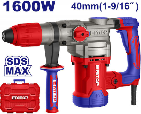Emtop Percuție Ciocan rotopercutor Electrică 1600W cu Suport SDS Max ERHRM1608