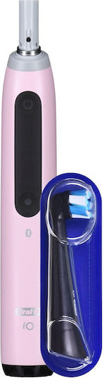 Oral-B iO Series 5N Elektrische Zahnbürste mit Drucksensor und Reisetasche Rosa