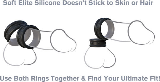 Pipedream Fantasy C-Ringz Max-Width Silicone 3.5cm Black