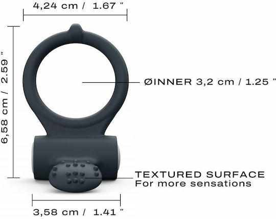 Dorcel Δονούμενο Δαχτυλίδι Πέους Σιλικόνης Γκρι
