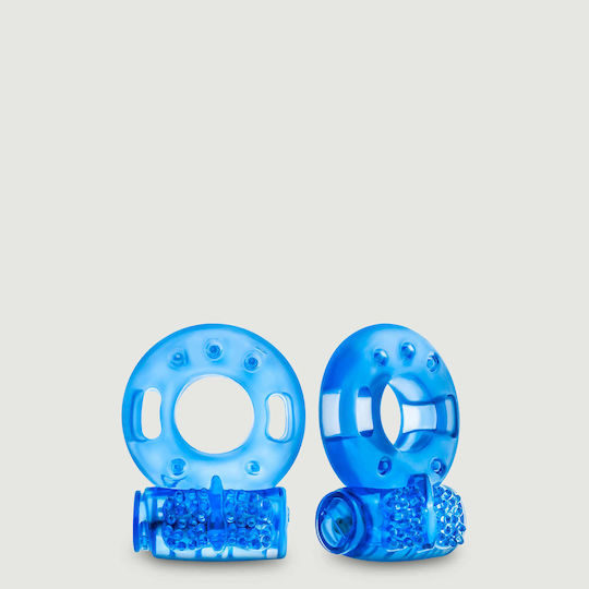 Blush Stay Hard Vibrating Cock Rings 2-Pack Σετ Δονούμενα Δαχτυλίδια Πέους Μπλε 2τμχ BL-30402