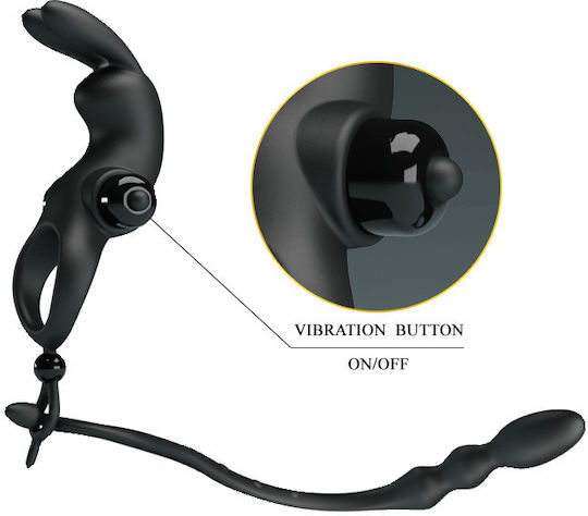 Pretty Love Vibration Penis Sleeve v with Anal Stimulation