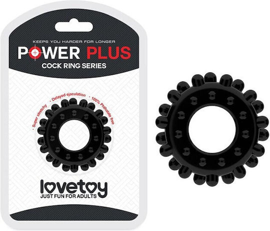 Lovetoy Power Plus Cock Ring Schwanz Schwarz