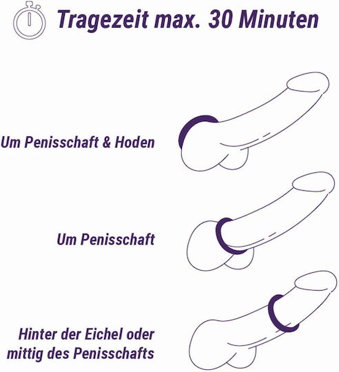 Boners Liquid Silicone Triple Cock Ring Grey