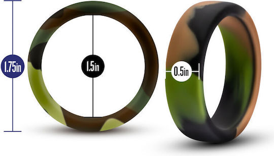 Blush Performance Silicone Camo Cock Ring 3.8cm Green Camouflage