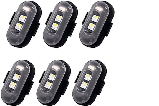 LED Wiederaufladbare Stroboskoplichter Fernbedienung RGBW Drohnen Boote Motorräder Autos 6 Stück TC-162