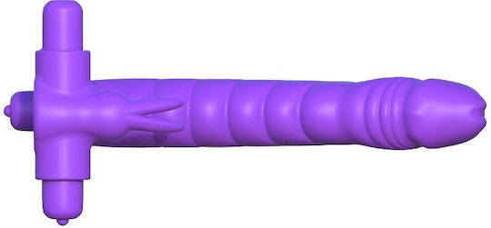 Pipedream Fantasy C-Ringz Double Penetrator Rabbit Vibration Ring Schwanz Silikon Lila PD5819-12