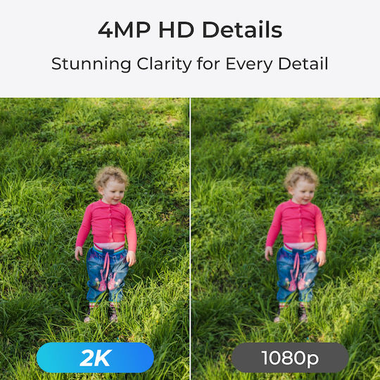 Reolink G330 IP Cameră de Supraveghere 4G Full HD+ 4MP Rezistentă la apă Pe baterii cu Comunicare Bidirecțională
