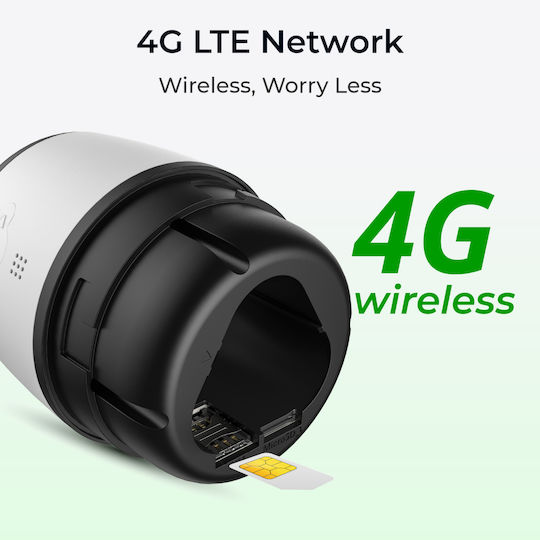 Reolink G330 IP Cameră de Supraveghere 4G Full HD+ 4MP Rezistentă la apă Pe baterii cu Comunicare Bidirecțională