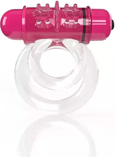 Double Vibrating Cock Ring - The Screaming O Vibrating Cock Ring 4b Double O 6 Strawberry